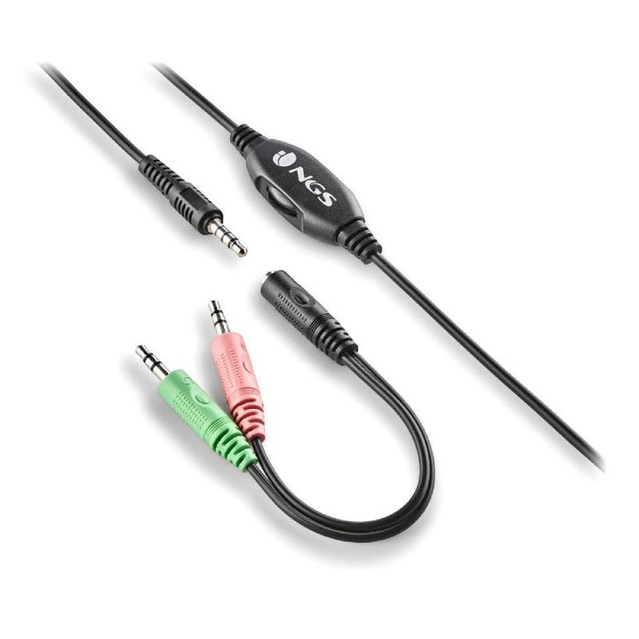NGS MSX 11 Pro Auriculares Supraurales con Micrófono y Doble Jack, Negro